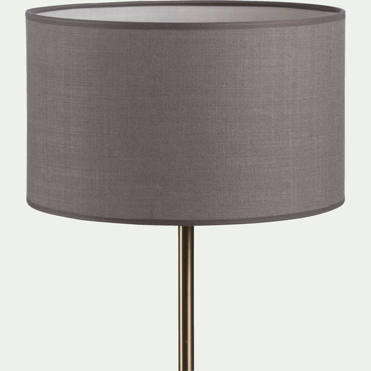 MISTRAL - Abat-jour cylindrique en coton D30cm - gris restanque