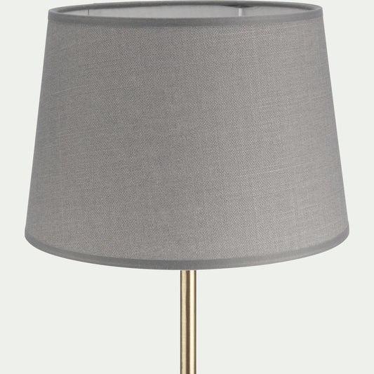 MISTRAL - Abat-jour tambour en coton D18cm - gris restanque