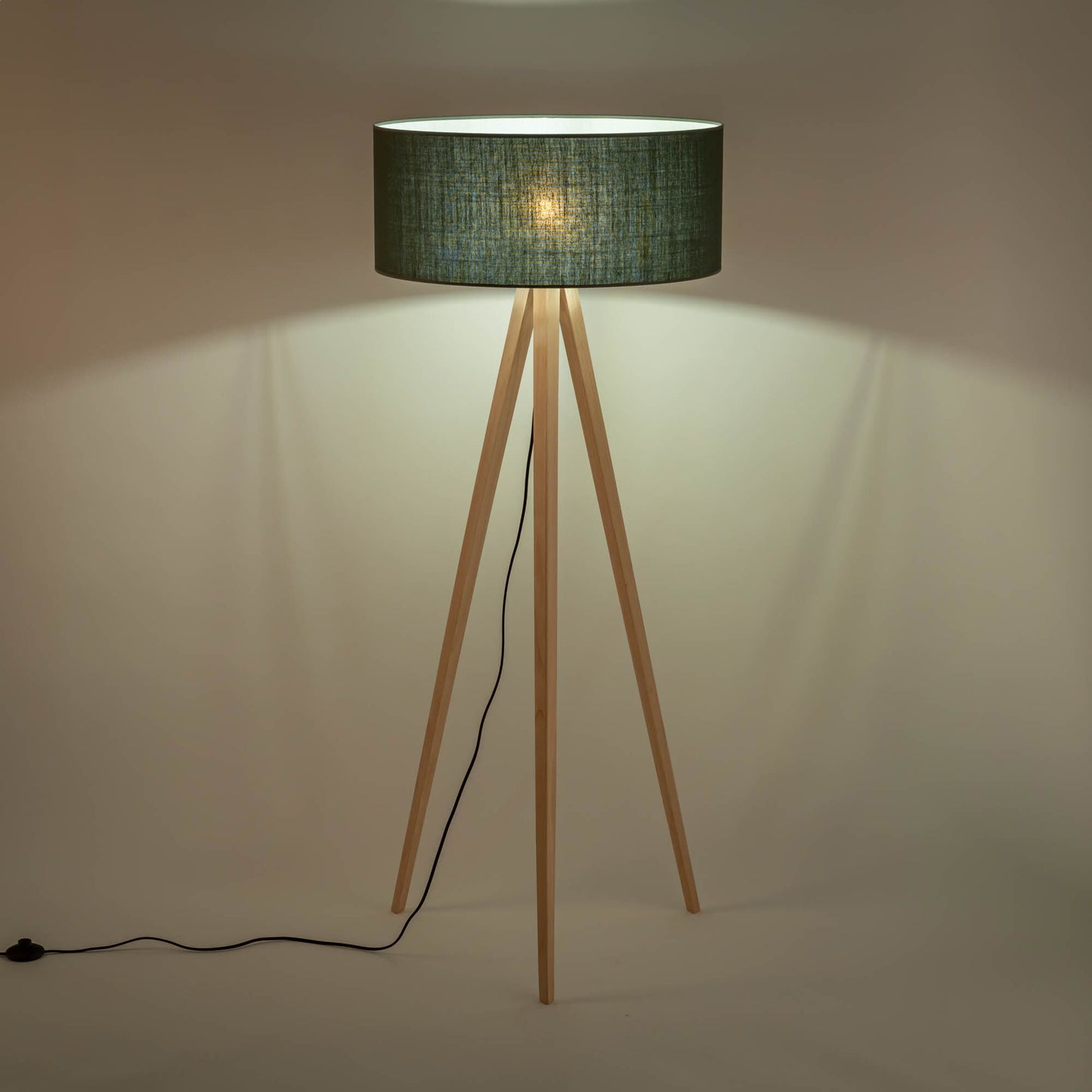MISTRAL - Abat-jour cylindrique en coton D60cm - vert cèdre