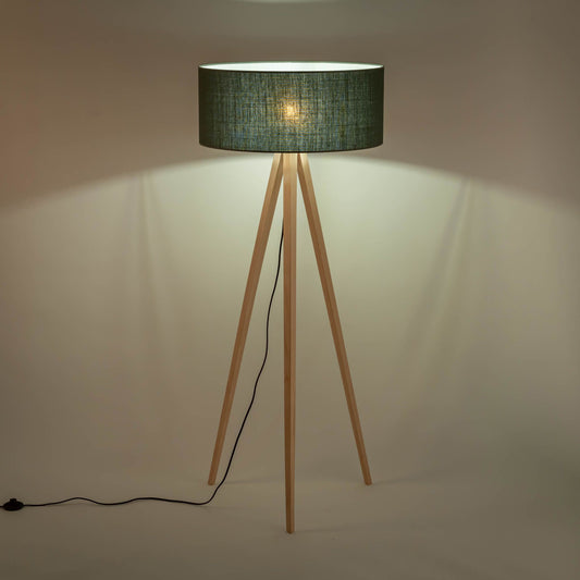 MISTRAL - Abat-jour cylindrique en coton D60cm - vert cèdre