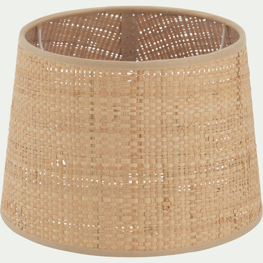 RAPHIA - Abat-jour tambour en raphia D20cm - naturel