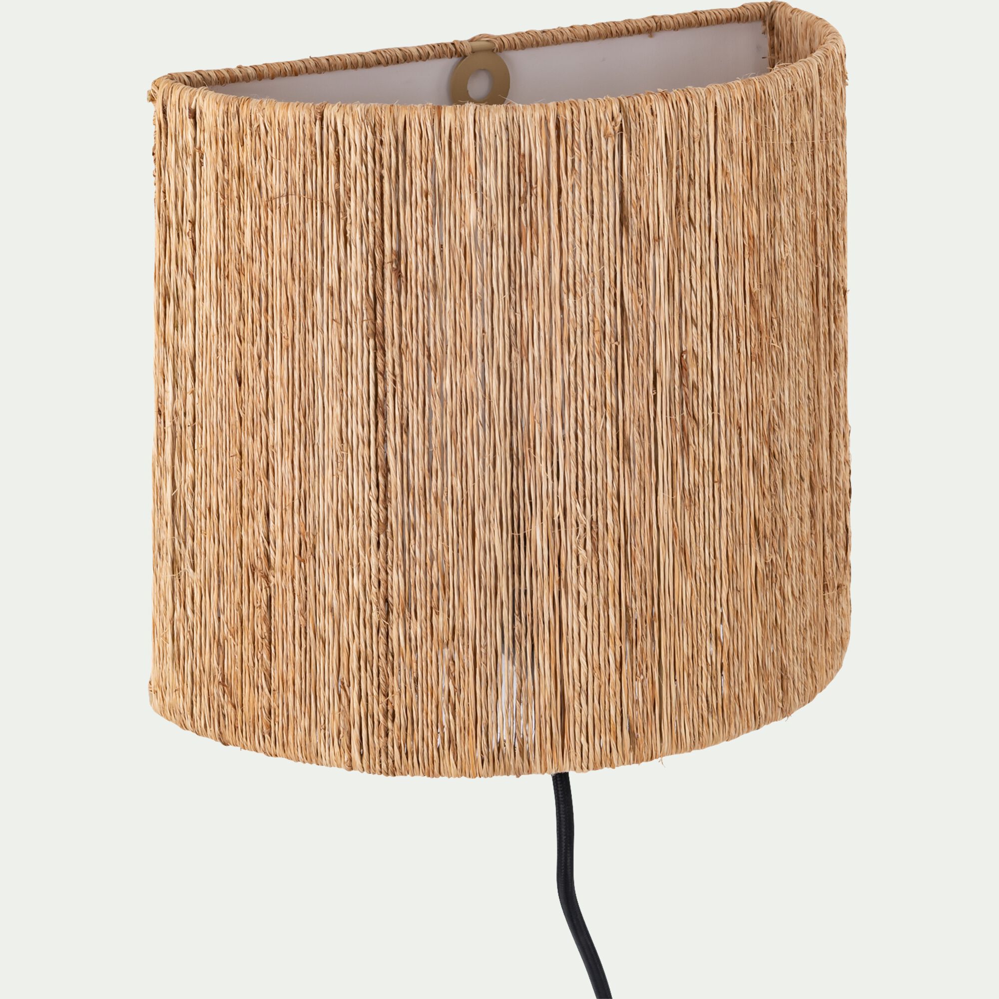 LENZO - Abat-jour applique en jute H20cm - naturel