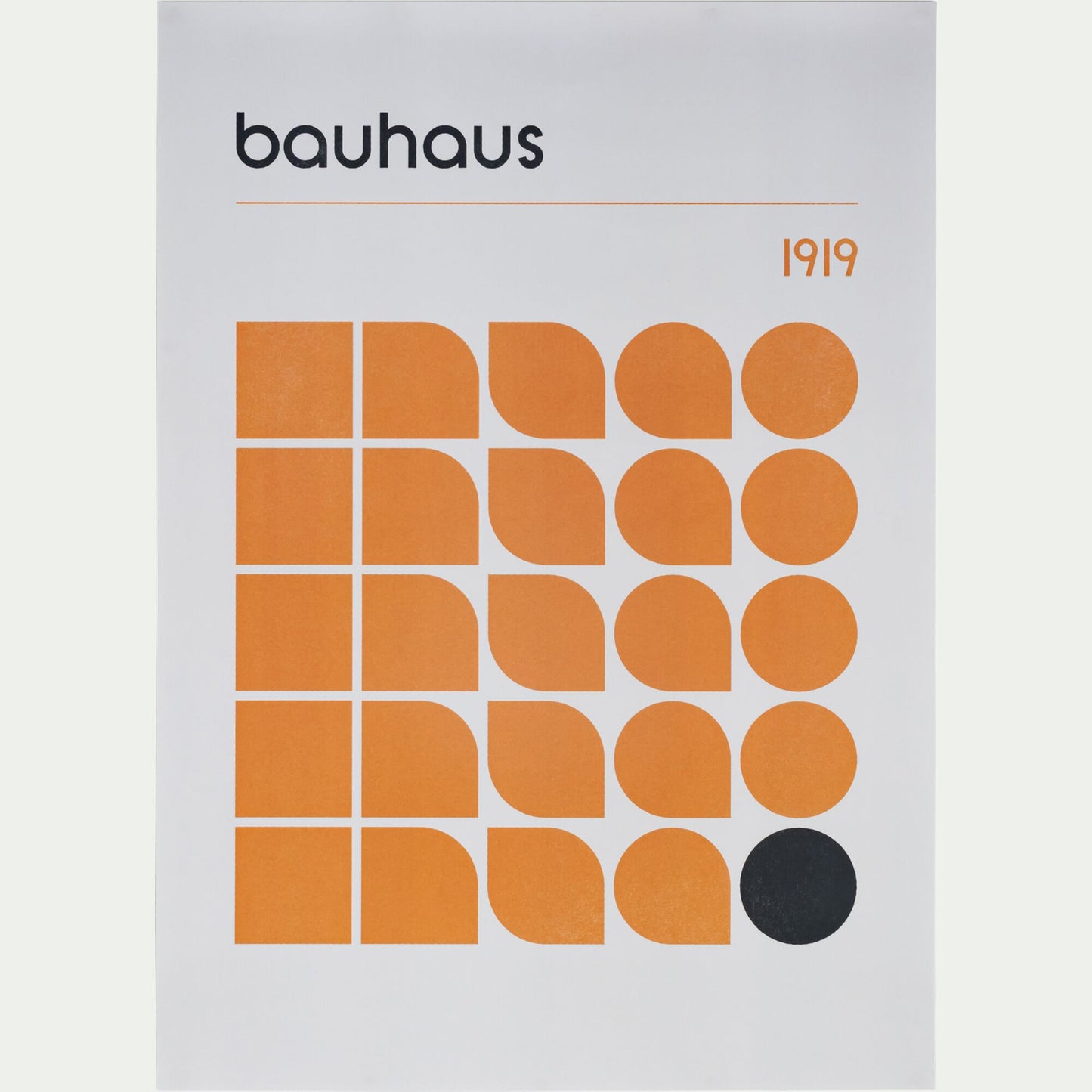 BAUHAUS 1919 - Affiche rétro 50x70cm - terracotta