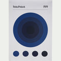 BAUHAUS 1919 - Affiche œil grec 50x70cm - bleu santorin