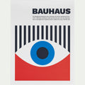 BAUHAUS ?IL - Affiche œil 30x40cm - bleu