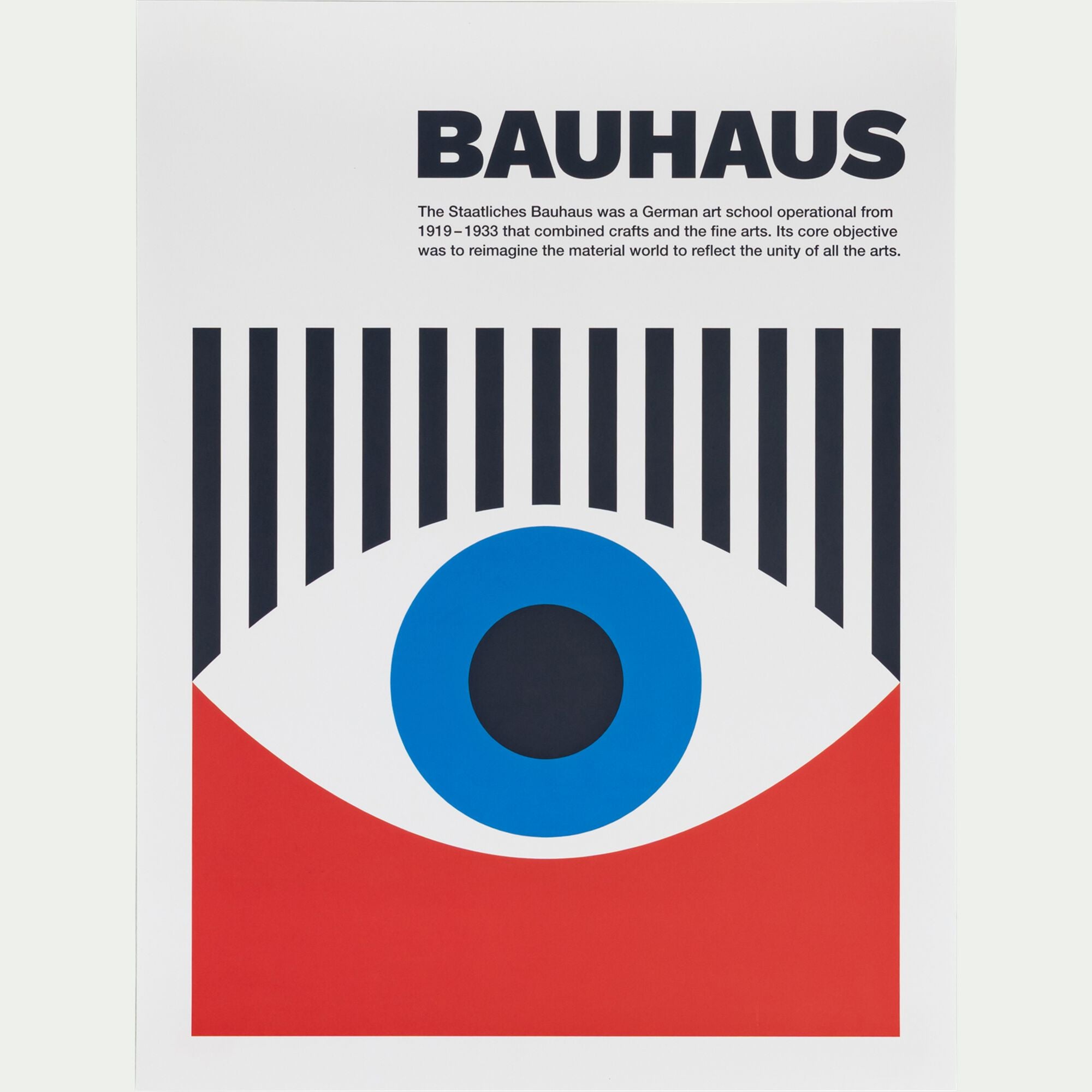 BAUHAUS ?IL - Affiche œil 30x40cm - bleu