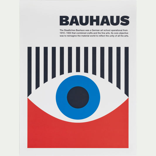 BAUHAUS ?IL - Affiche œil 30x40cm - bleu