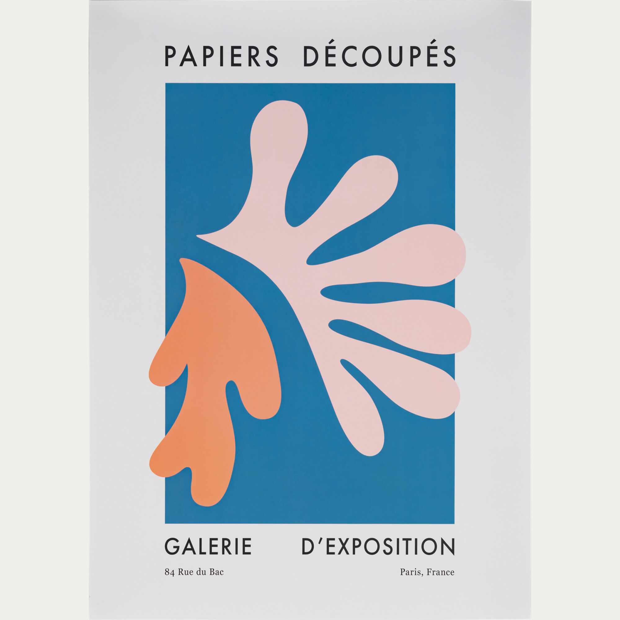 DECO - Affiche abstraite 50x70cm - bleu