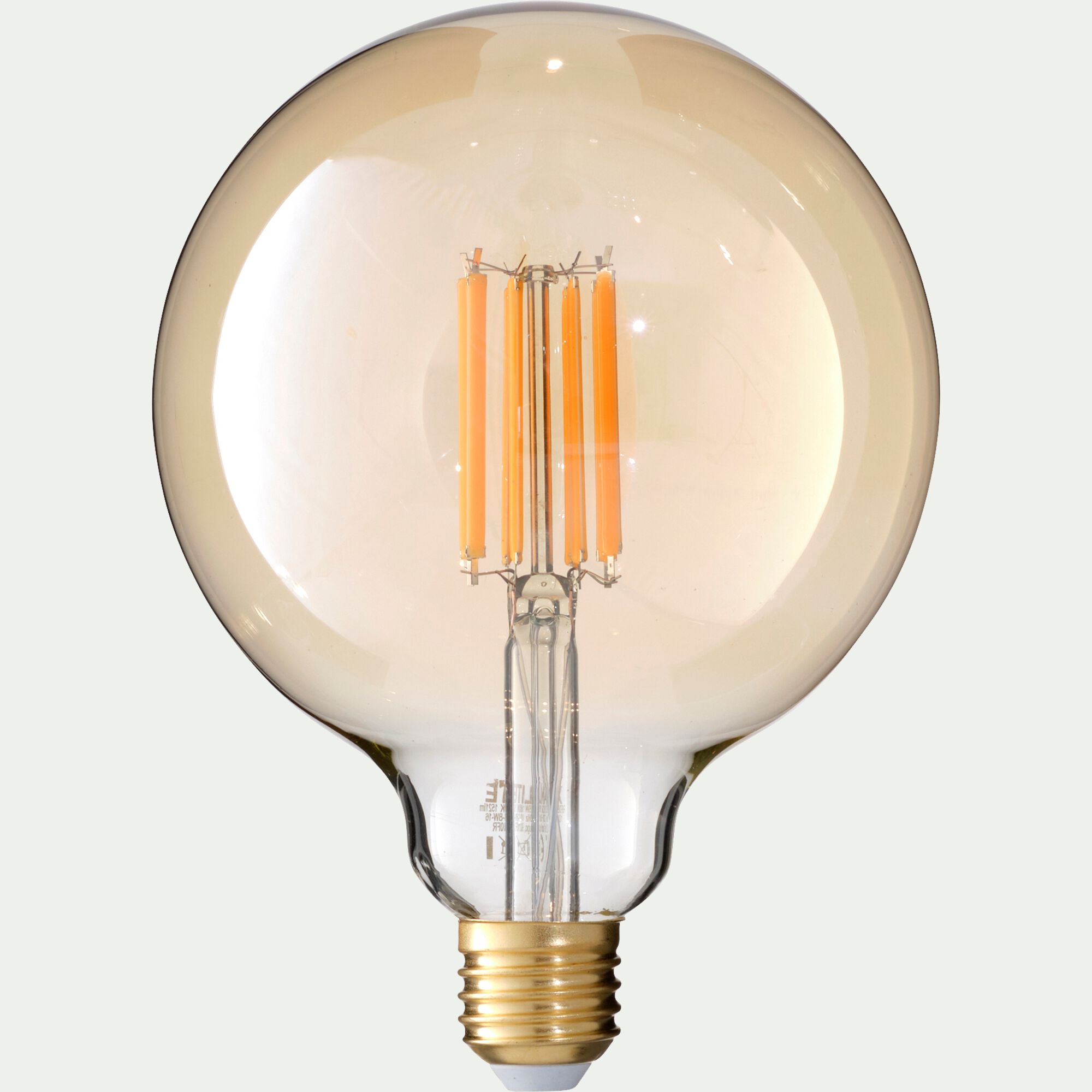 AMBRE - Ampoule LED globe D12,5cm culot E27 - ambre
