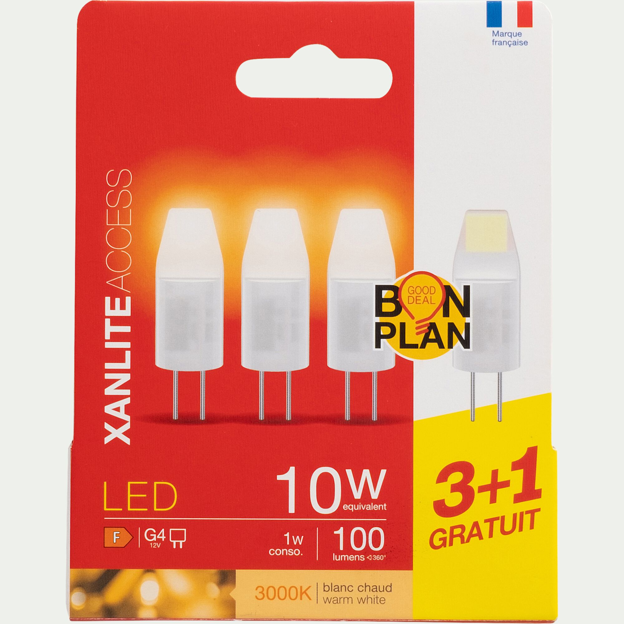 CAPSULE - Lot de 4 ampoules G4 - blanc
