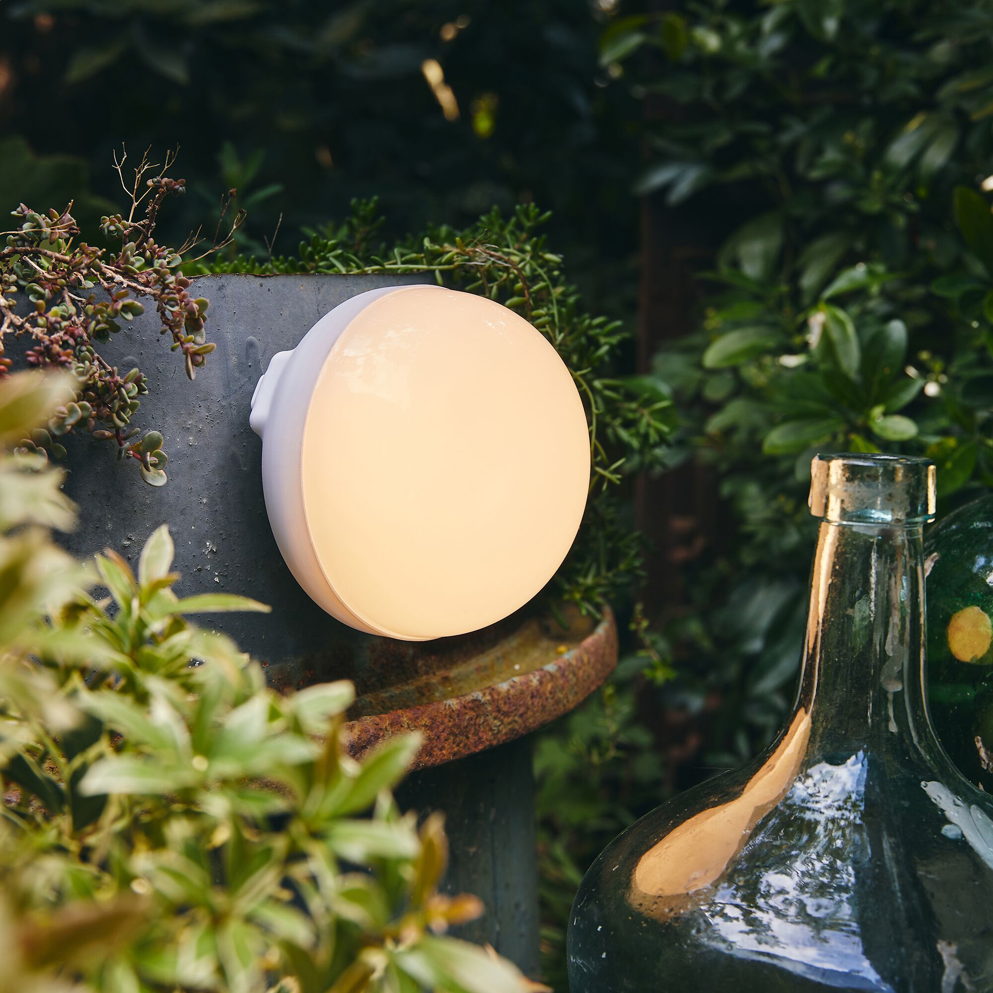 CHERRY - Ampoule d'extérieur rechargeable H12xD11cm - blanc