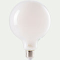 GLOBE - Ampoule globe LED déco à filament lumière chaude E27 - blanc