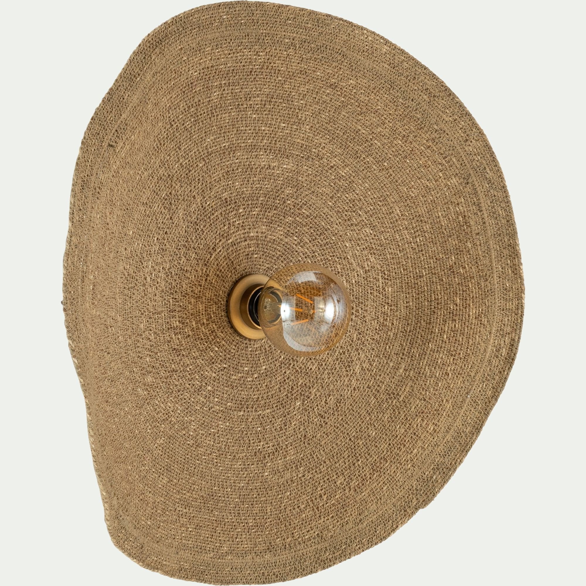 FIRA - Applique murale électrifiée en jonc de mer D61cm - naturel