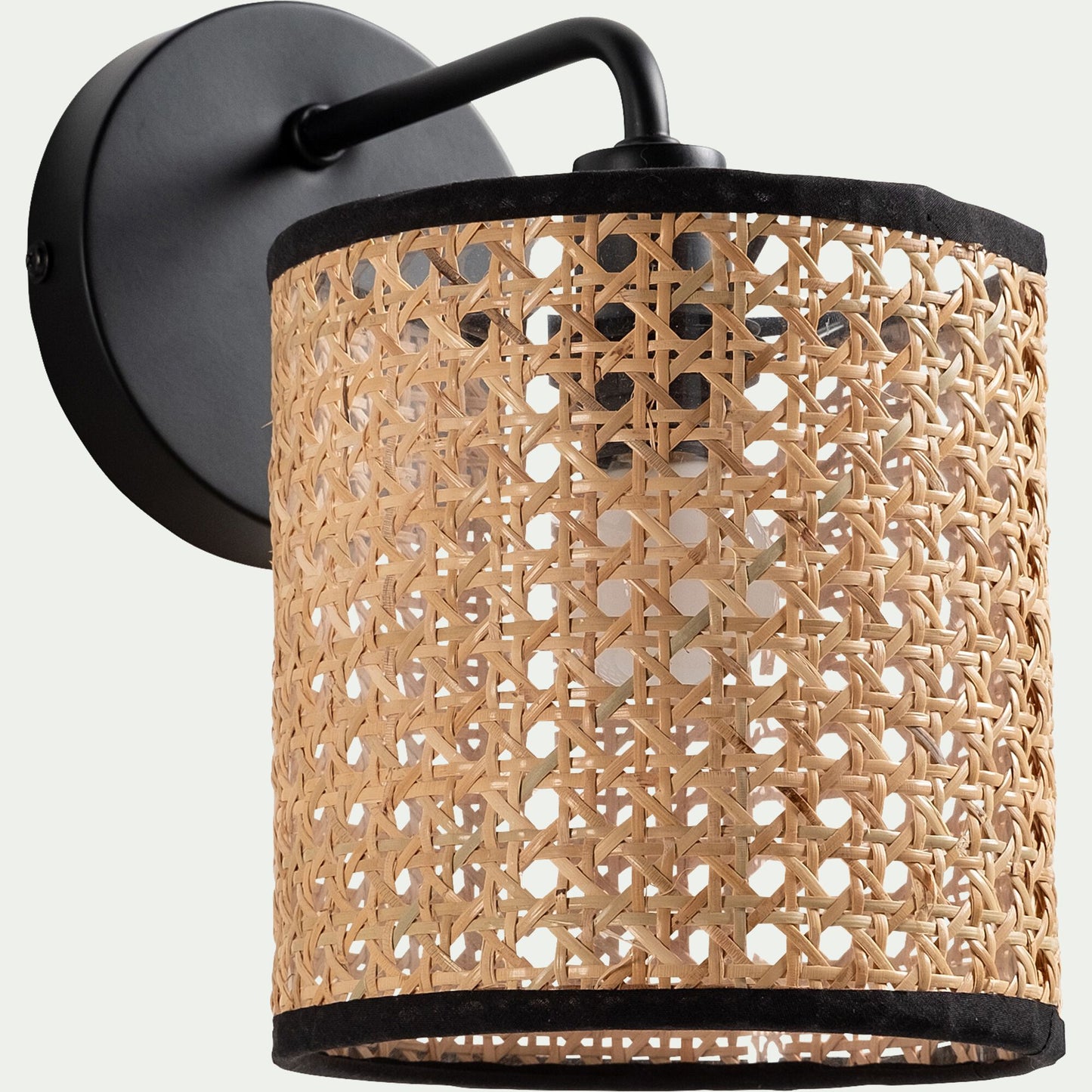 ODE - Applique électrifiée en rotin - naturel D15cm