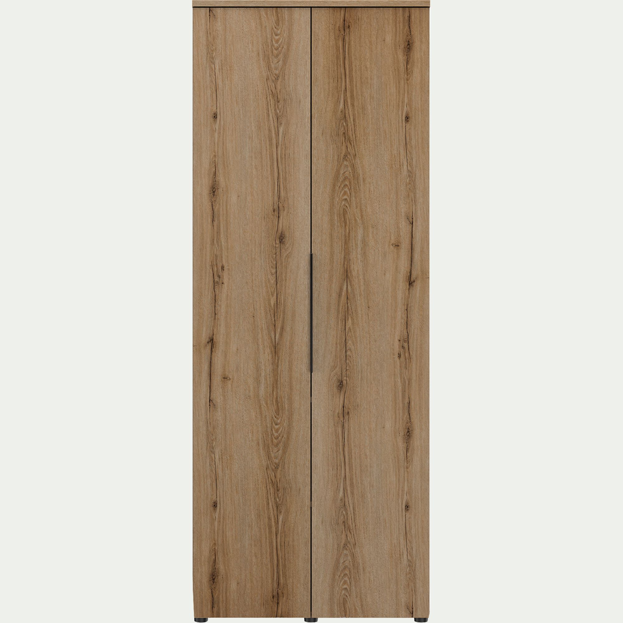 LUCIAN - Armoire 2 portes en bois H210cm - bois clair