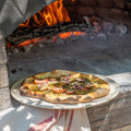 LEZARDI - Assiette à pizza en grès D32cm - blanc