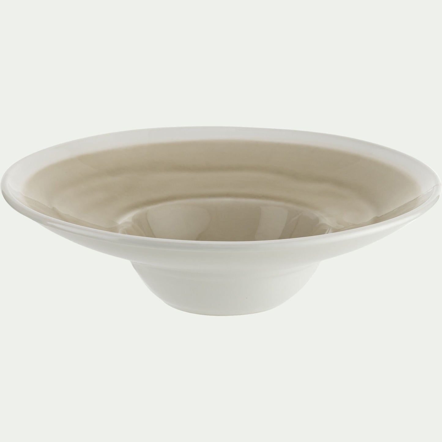 LEZARDI - Assiette à risotto en grès D27cm - beige alpilles
