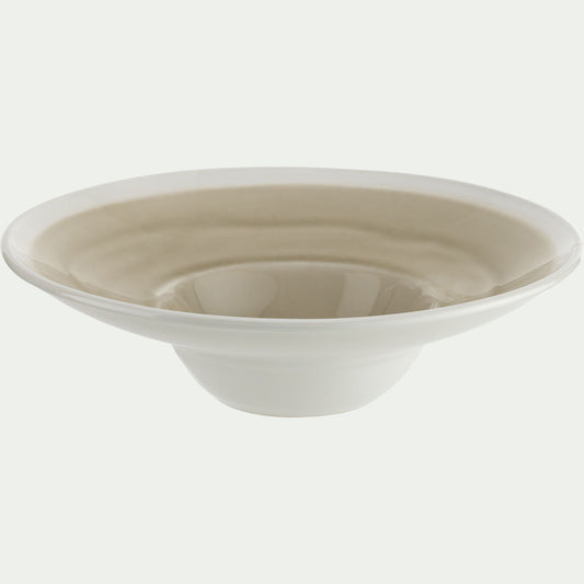 LEZARDI - Assiette à risotto en grès D27cm - beige alpilles