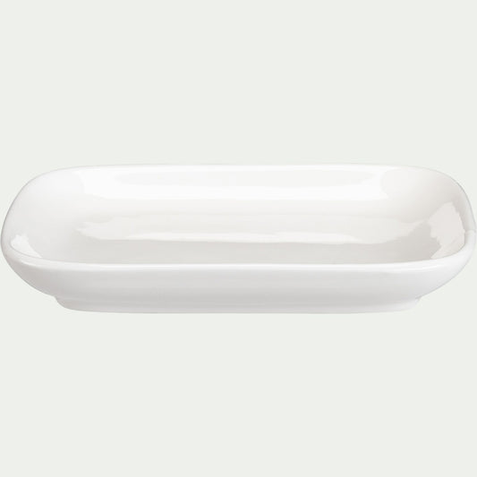 RECTO - Assiette apéro en porcelaine 10,4x14,2cm - blanc