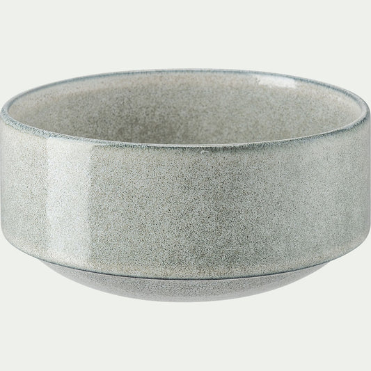 PIETRA - Assiette creuse en grès émail réactif D15,5cm - gris clair