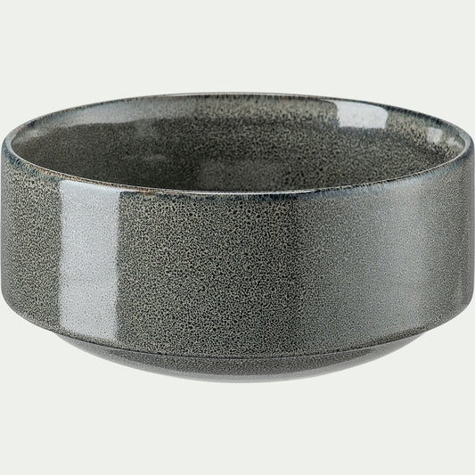 PIETRA - Assiette creuse en grès émail réactif D15,5cm - vert