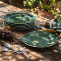 ANO - Assiette à dessert en grès D24cm - vert avocado