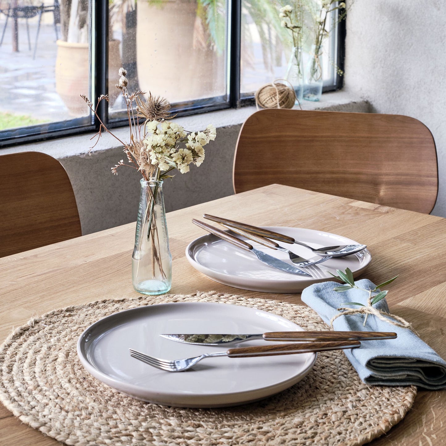 SELMA - Assiette à dessert en faïence D22,3cm - beige alpilles