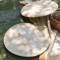 HOUM - Assiette plate à bord haut en grès D27cm - blanc ventoux