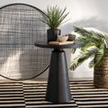 JAMUI - Bout de canapé en aluminium - noir D51xH60cm