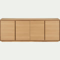 AGOSTA - Buffet bas en bois 4 portes - naturel