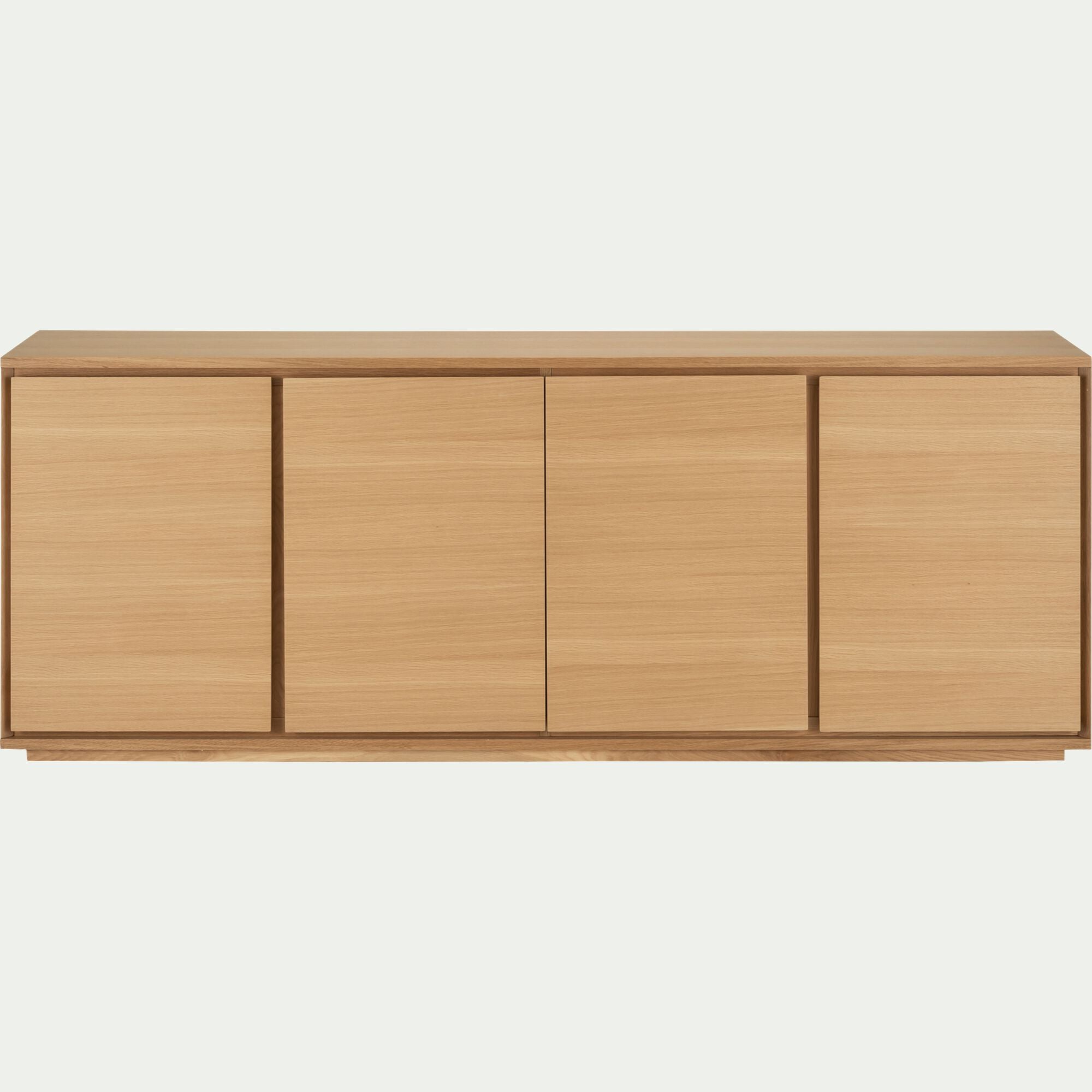 AGOSTA - Buffet bas en bois 4 portes - naturel