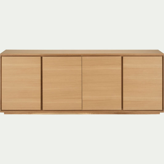 AGOSTA - Buffet bas en bois 4 portes - naturel