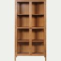 LAZARE - Bibliothèque en chêne et verre - bois clair