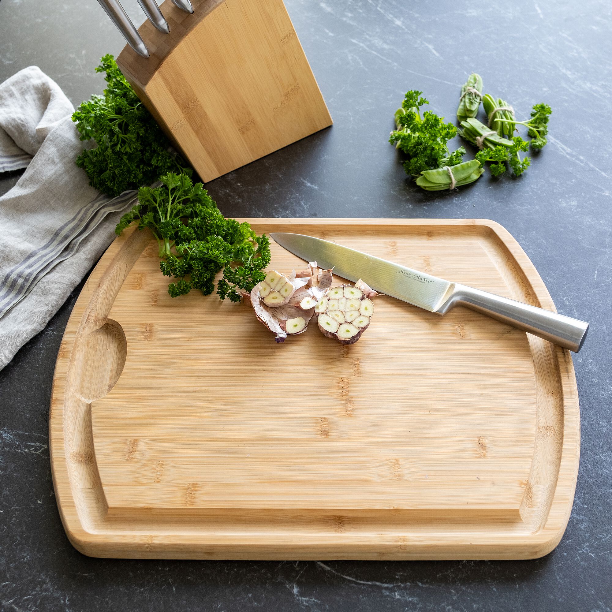BAMBOU - Billot de boucher en bambou 40x50cm - naturel