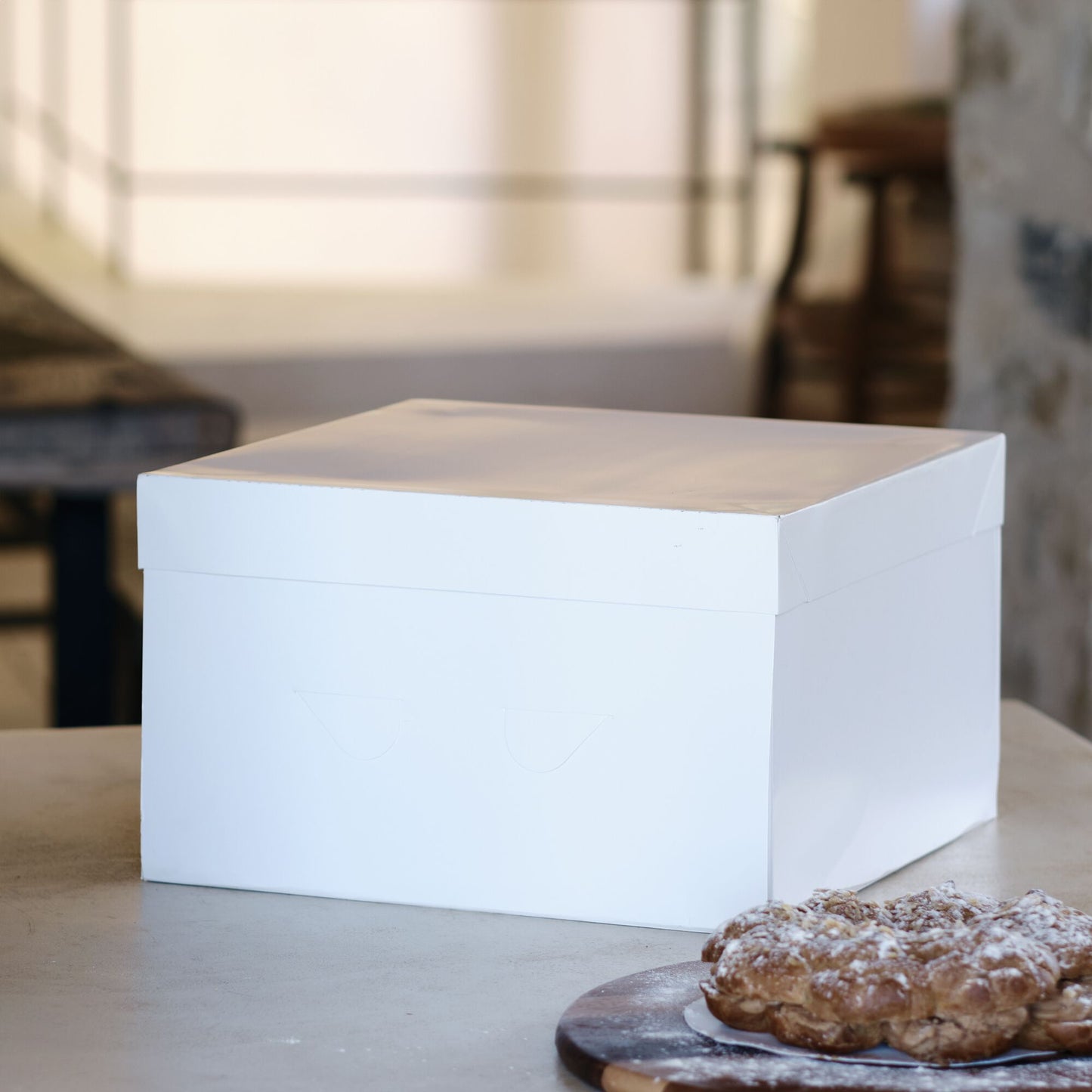 PATISDECOR - Boîte pâtissière L35,5xl35,5xH22,8cm - blanc