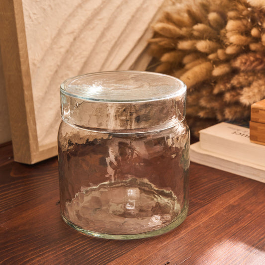 MOSCALA - Boîte déco avec couvercle en verre D11cm - transparent
