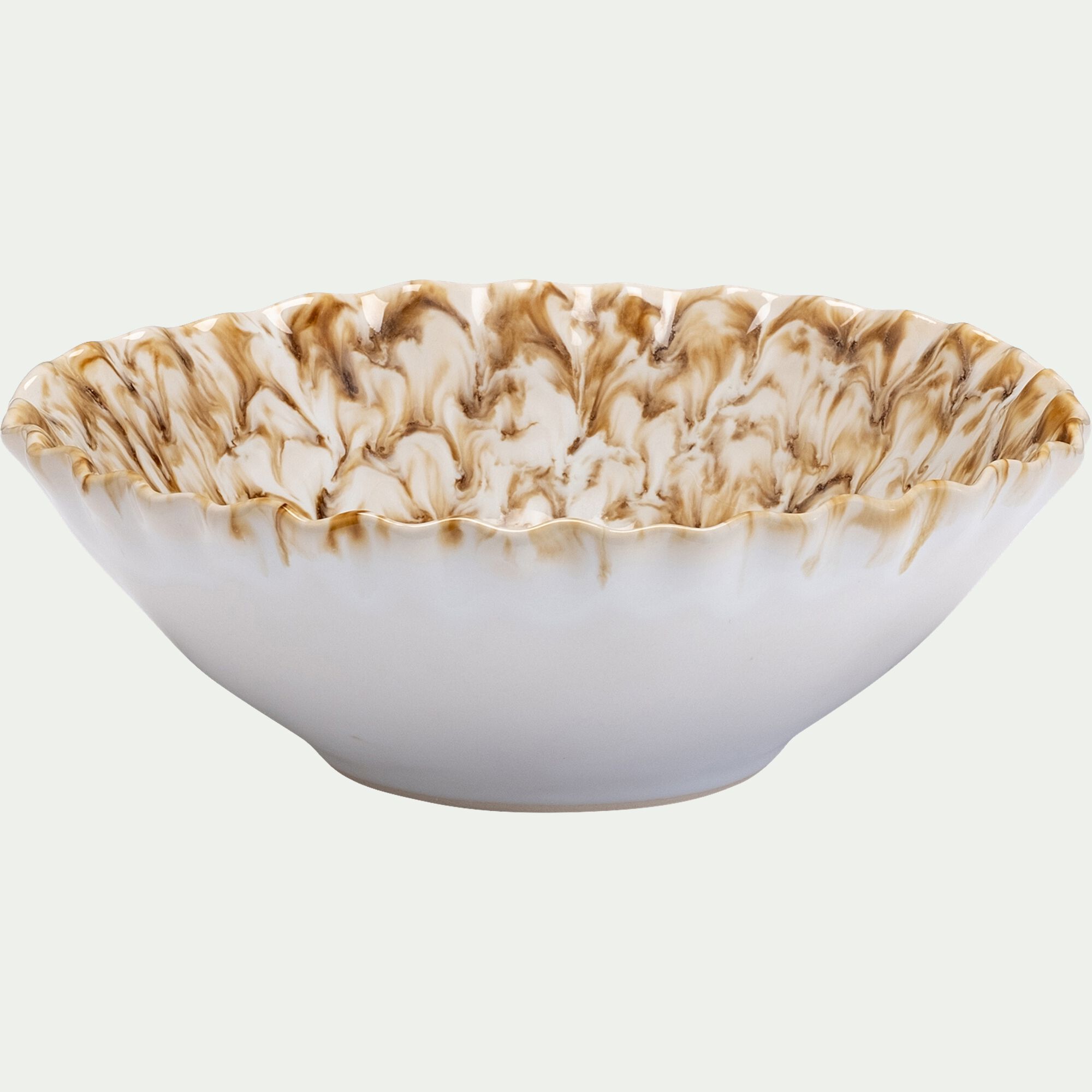 ALBA - Bol marbré en grès D18,5cm - beige alpilles