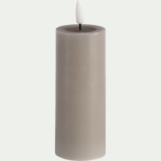ARLANO - Bougie à LED D5XH12,5cm - taupe
