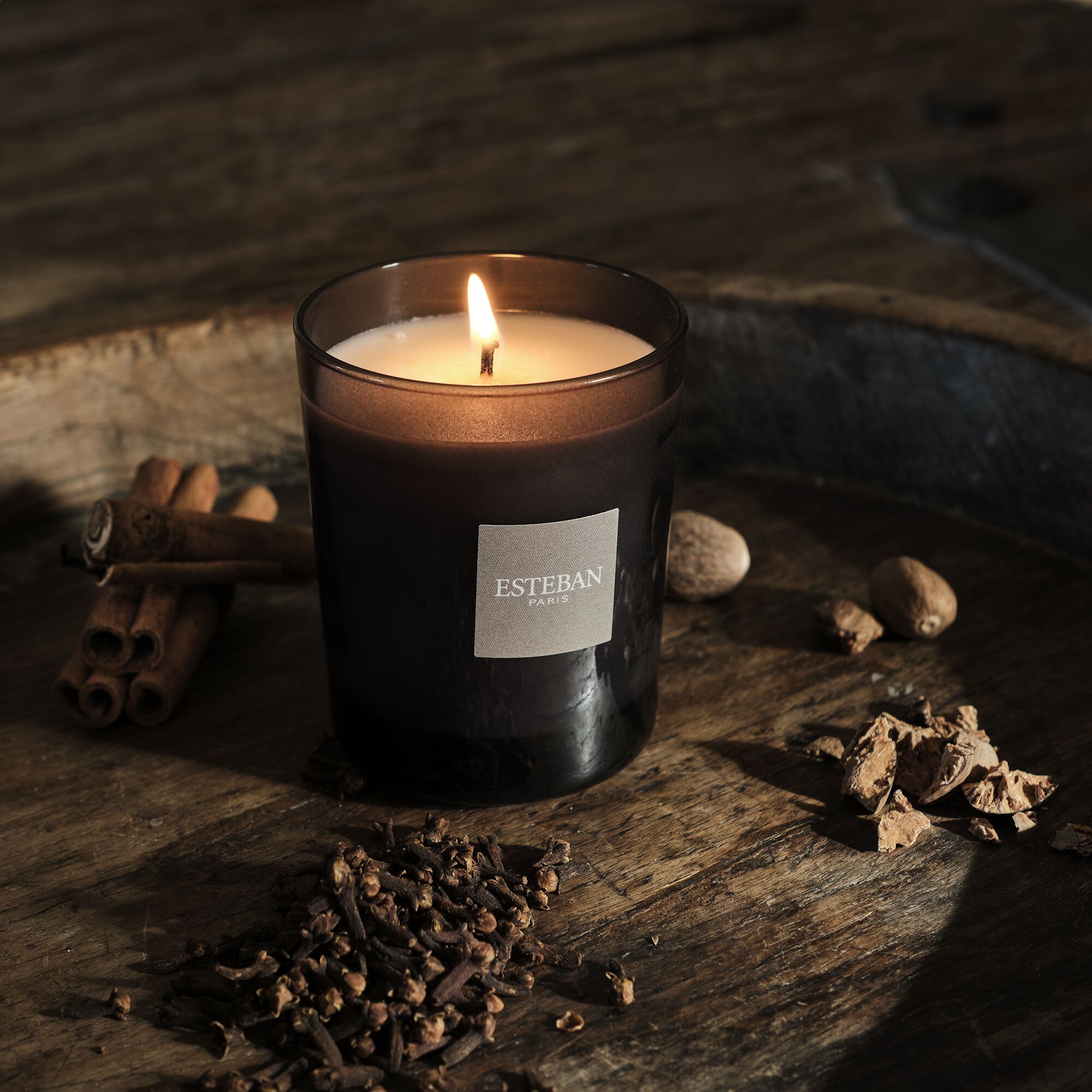 ESTEBAN - Bougie parfumée senteur teck et tonka 170g