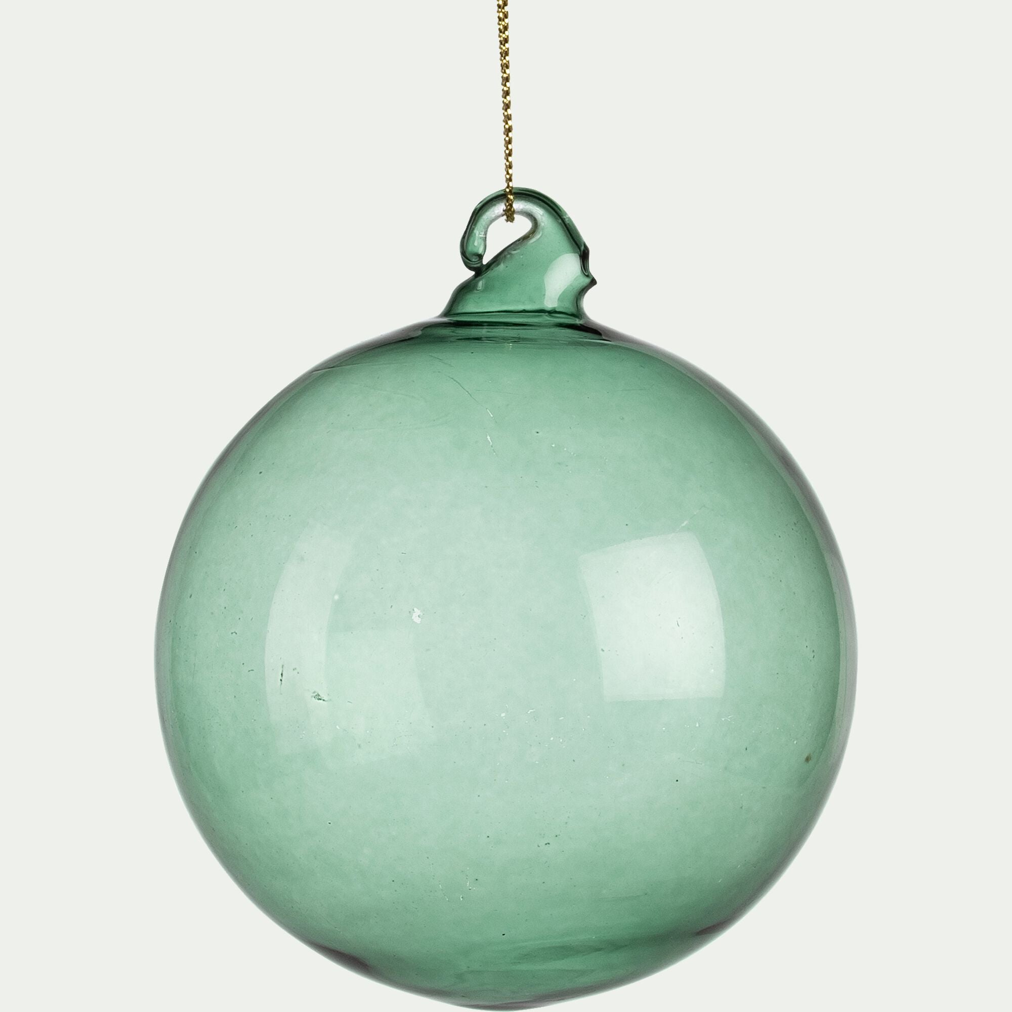 ACUME - Lot de 6 boules de Noël en verre teinté D8cm - vert