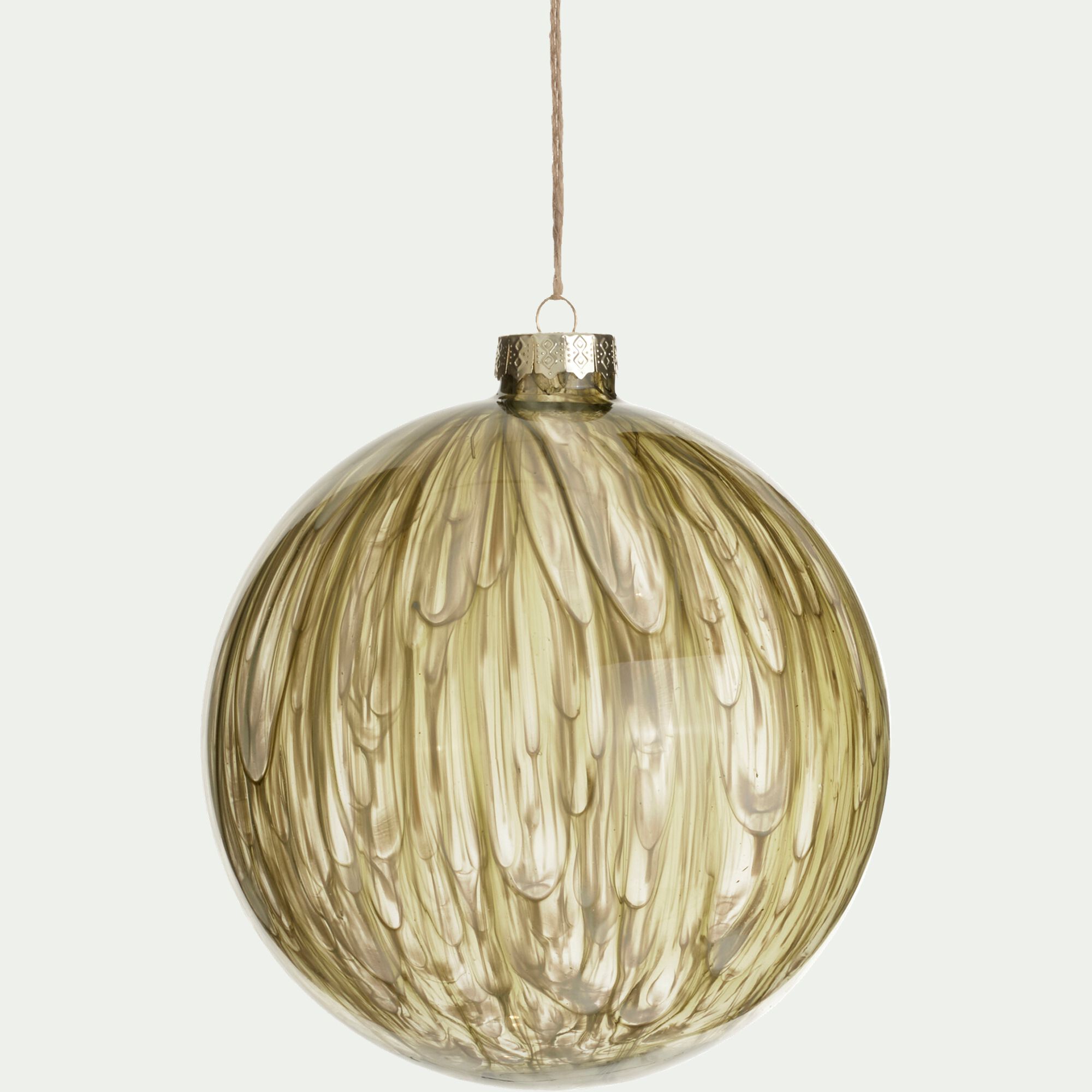 CANADEL - Boule de Noël en verre D15cm - vert