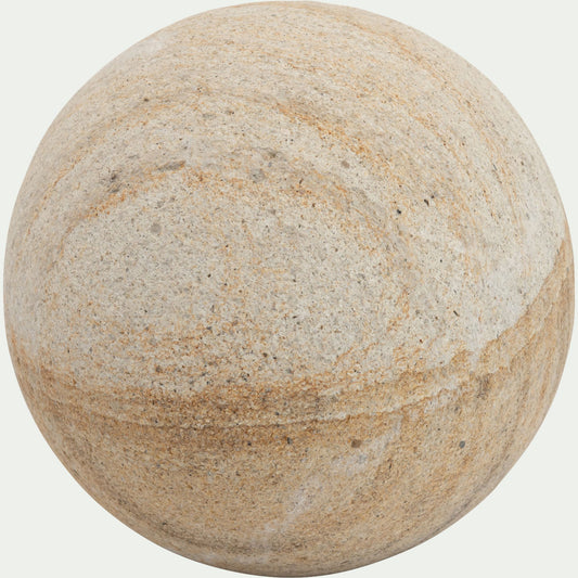 LIOUQUET - Boule déco en grès D15cm - beige