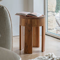 BRAGA - bout de canapé en acacia D35xH45cm - naturel