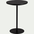 FARO - Bout de canapé en bois de manguier D35xH65cm - noir
