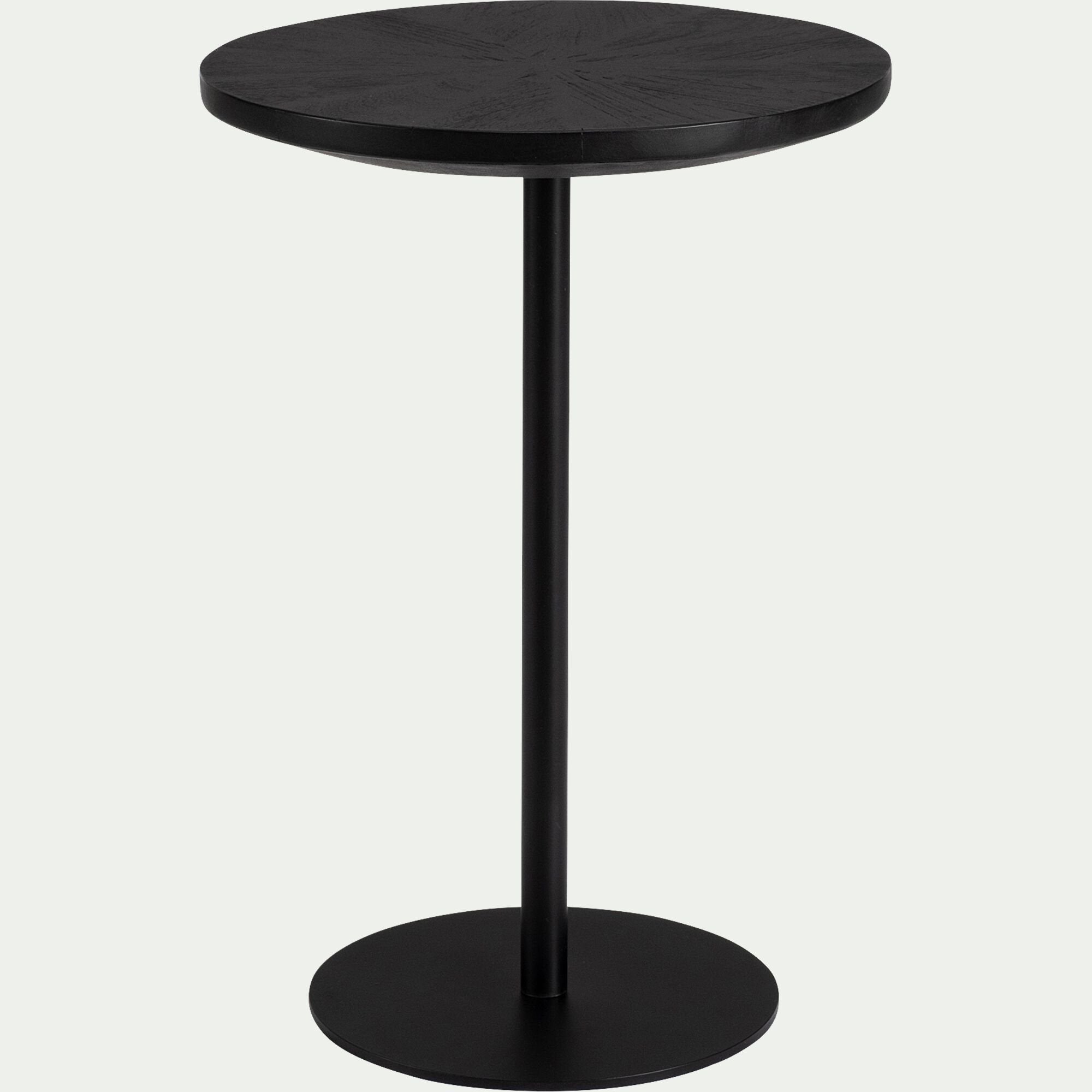 FARO - Bout de canapé en bois de manguier D35xH65cm - noir