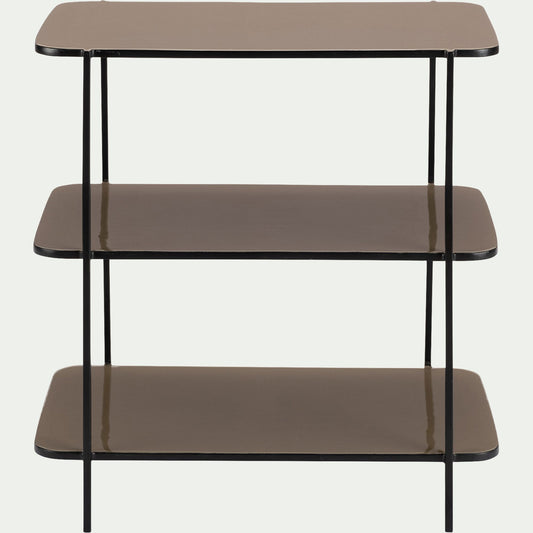 SANTOLINE - Bout de canapé en acier L30xH55cm - beige