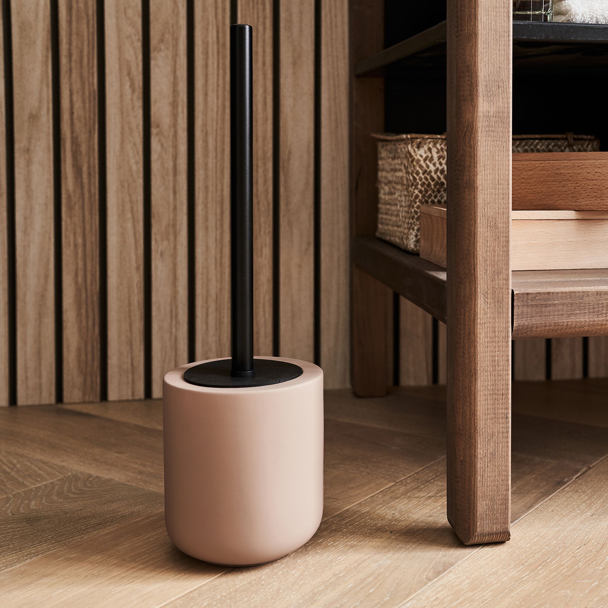 CISTE - Brosse wc en grès - rose