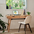 FANETTE - Bureau en bois avec 2 tiroirs L120cm - bois clair