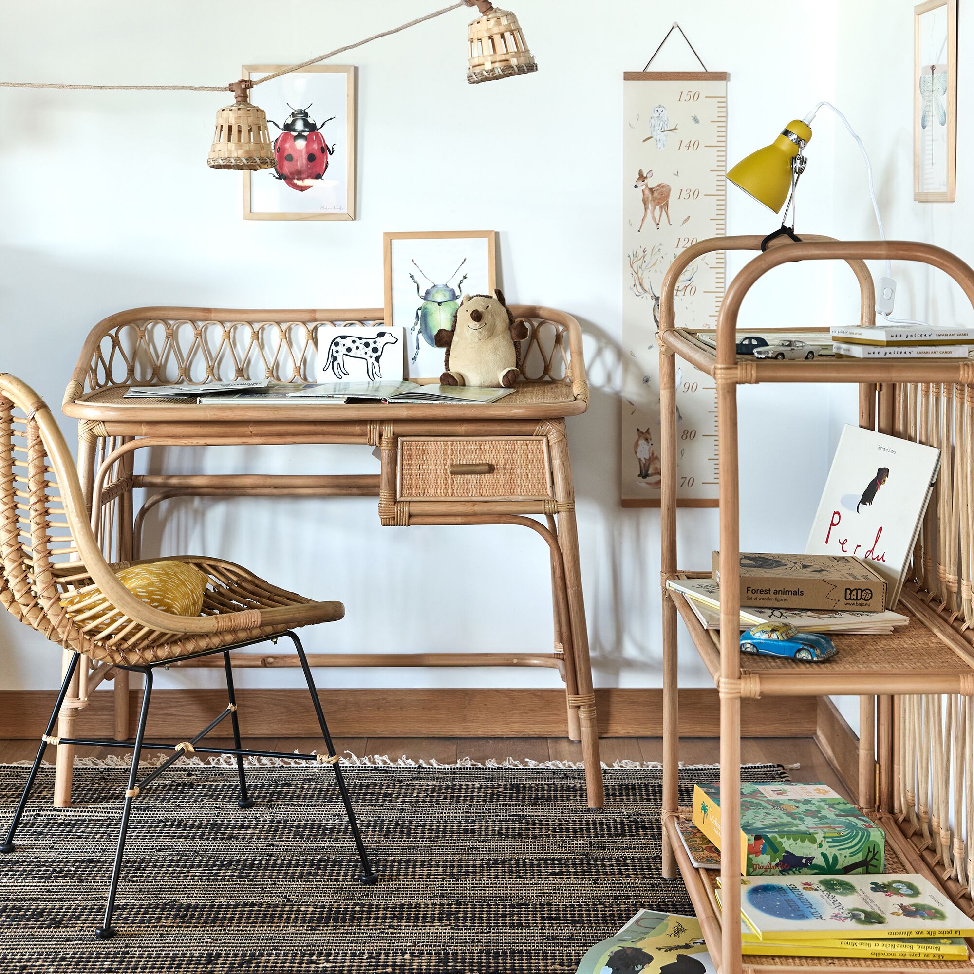 HANOI - Bureau enfant en rotin - naturel