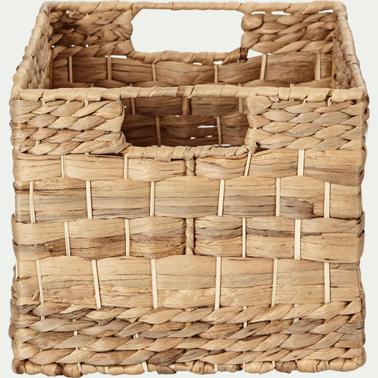 ABBADIA - Caisse de rangement en jacinthe d'eau H21xL35cm - naturel